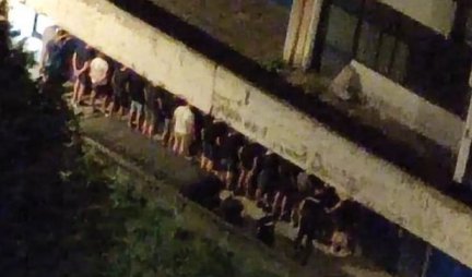 SCENE KAO IZ KRIMI FILMA! Policija na Novom Beogradu postrojila dvadesetak mladića