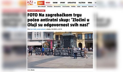 Protest protiv zločina nad Srbima u Oluji usred Zagreba - ustašoidni kreteni ih psovali i vikali: Bando četnička!