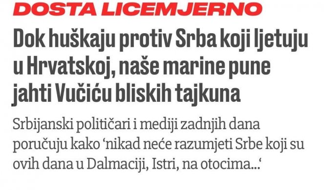 HRVATI NAPALI PREDSEDNIKA SRBIJE JER NEKI TAJKUNI IMAJU JAHTE U HRVATSKOJ!?! A Vučiću tamo nisu našli ništa, ni peškir, ni gumeni dušek…