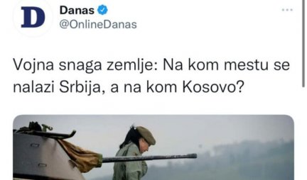 PRIZNALI LAŽNU DRŽAVU KOSOVO! Tajkunski "Danas" pokazao kakav odnos ima prema Srbiji i njenoj južnoj pokrajini!