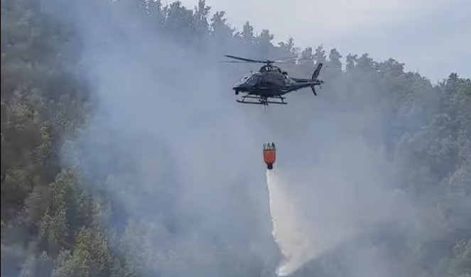 Gori šuma na nepristupačnom terenu planine Prenj!