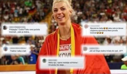 BEŽALA KAO BEBA, ZATO JE DANAS USPEŠNA U SPORTU! Hrvati jezivo izvređali Crnogorku odbeglu iz Knina: Je li od Oluje stalno trčala do sad?! (FOTO)