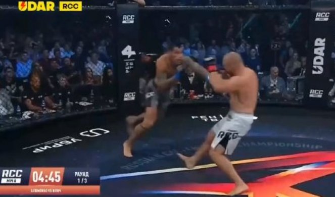 SRBIN UNIŠTIO LEGENDU MMA SPORTA! Ovakav nokaut se retko viđa, Rus nije znalo šta ga je snašlo! (VIDEO)