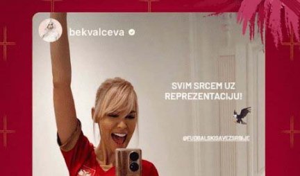 NATAŠA BEKVALAC U DRESU SRBIJE! Novosadska barbika podržala Orlove! (FOTO)