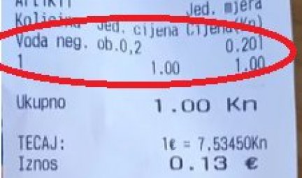 AU LJUDI, PA ŠTA JE OVO! Hrvatska u debeloj krizi - čovek dobio račun u kafiću, pa se šokirao! Da li je ovo novi trend?!