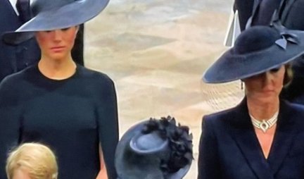 SLIČNI ŠEŠIRI I NAKIT S TUŽNOM PRIČOM! Evo kako su se obukle Kejt Midlton i Megan Markl za sahranu kraljice Elizabete! (FOTO)