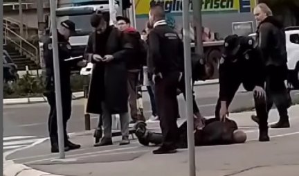 HAPŠENJE ISPRED HAJATA! Nasred ulice policajaci nisu imali pardona prema prestupniku (VIDEO)