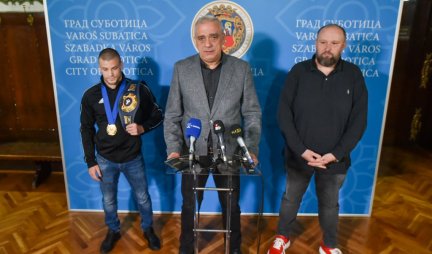 Gradonačelnik Bakić primio Sebastijana Nađa, osvajače zlatne medalje na Svetskom prvenstvu u Beogradu