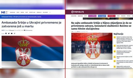 NOVE LAŽI TAJKUNSKIH MEDIJA! Objavili da Srbija zatvara svoju ambasadu u Kijevu - ona zatvorena još u martu!