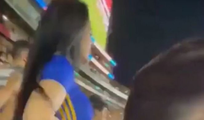 OPAAAA! SEVNULE GOLE GRUDI! Čekala je da njeni daju gol, a onda... Ovako nešto se na stadionu NE VIĐA SVAKI DAN! (VIDEO)