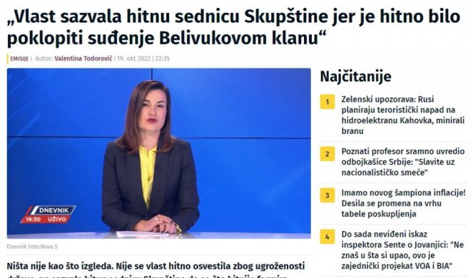 NIŠTA NIJE KAO ŠTO IZGLEDA, SVE VAS VARAJU! Obućina kao glasnogovornica teorija zavere i očajna afirmatorka Veljka Belivuka, plače što se njegove izjave ne čuju jače!