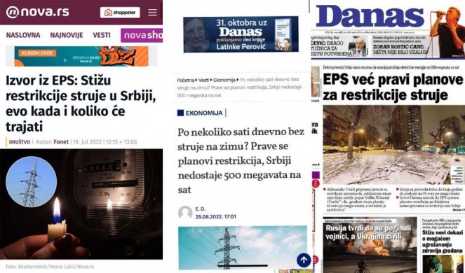 DOGOVORITE SE SAMI SA SOBOM! Tajkunski mediji mesecima najavljivali restrikcije struje, a sad odjednom tvrde da ih neće biti!
