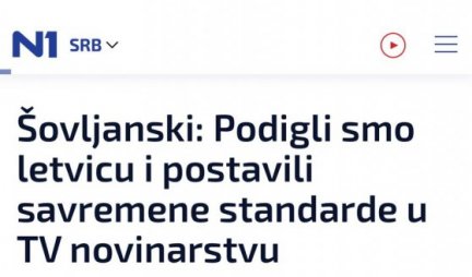 STOLARI SA N1!?! Objavili da su podigli LETVICU u TV novinarstvu