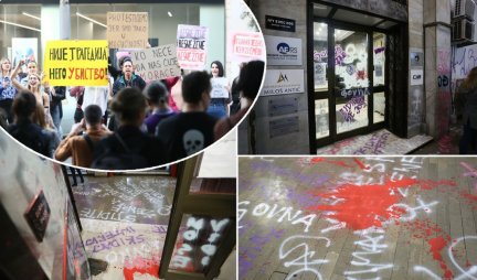 NOVI DIVLJAČKI NAPAD NA INFORMER! Aktivisti tzv. "Ženske solidarnosti" uništili ulaz u zgradu u kojoj se nalazi naša redakcija, napadali ljude, pretili ubistvima!