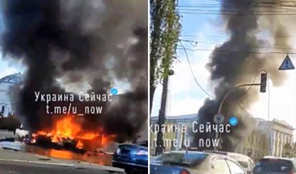 (VIDEO) STIGAO RUSKI GNEV, OVAKO JE IZGLEDAO UDAR NA KIJEV! Dve eksplozije bile dovoljne da grad nestane u oblaku dima