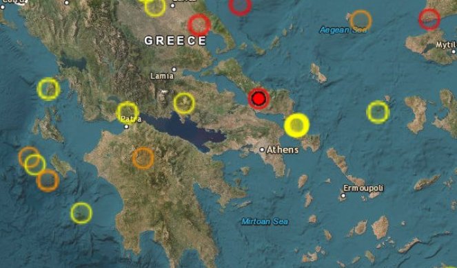 JAK ZEMLJOTRES POGODIO GRČKO OSTRVO EVIJA! 4,9 po Rihteru, nakon njega usledio još jedan! Potres se osetio i u Atini