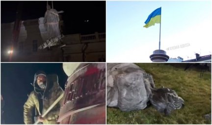 VRHUNAC ANTIRUSKOG LUDILA! Ukrajinci u Odesi SRUŠILI spomenik KATARINI VELIKOJ, a ona OSNOVALA GRAD?! NIŠTA IM NIJE SVETO! (VIDEO)