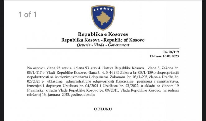 KURTI OPET IZAZIVA KRIZE! Vlada lažne države Kosovo donela odluku o otimanju srpske zemlje u Leposaviću (FOTO)