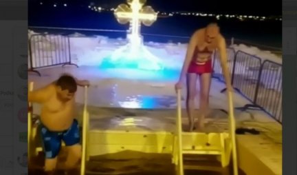 (VIDEO) ŠOK NA BOGOJAVLJENJE! Bacio se u ledenu vodu, u trenutku je usledila drama, oglasila se i eparhija: TO NIJE SMEO DA URADI!