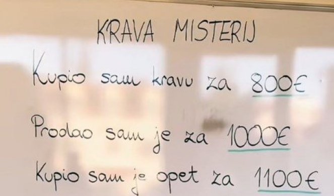 ZADATAK O KRAVI POMUTIO UM SRBIMA!? Mreže usijani - "da vas vidim pametnjakovići", niko nije siguran šta je tačan odgovor (FOTO)