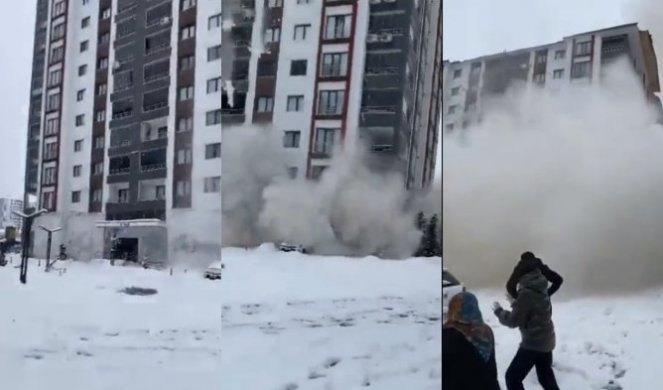 NOVA ZGRADA PADA KAO KULA OD KARATA! Još jedan dramatični snimak iz Turske, sve se dogodilo u minutima nakon potresa... (VIDEO)