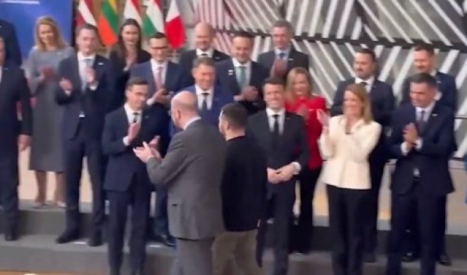 HIT VIDEO! Svi aplaudiraju Zelenskom, a pogledajte Orbanovu reakciju! (VIDEO)