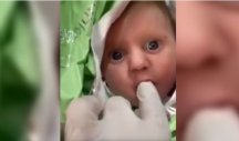 (VIDEO) MALI BORAC RAZNEŽIO SVET! Bebicu spasili iz ruševina, ona privukla spasiočev prst i počela da sisa!