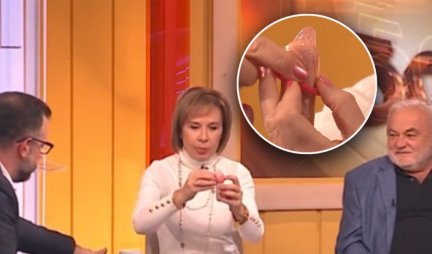 KONDOM STAVILA NA PIŠKOTU! Doktorka Pavlović u emisiji uživo pokazala kako se koristi prezervativ (VIDEO/FOTO)