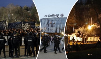 PROTEST GROBARA ISPRED HUMSKE! Navijači skandirali protiv UPRAVE, na TAPETU Vučelić i Vazura! (VIDEO/FOTO)