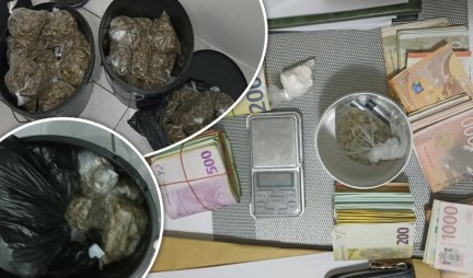 ZAPLENJENI MARIHUANA, КOКAIN I NOVAC! Uhapšen diler u Rumi, zaplenjeno više od dva kilograma narkotika