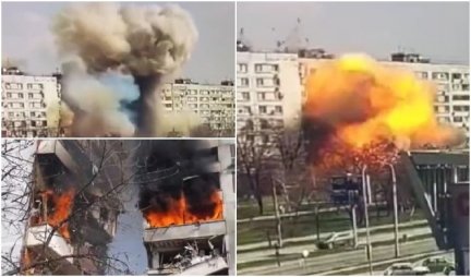 (VIDEO) STRAVIČAN NAPAD NA ZAPOROŽJE! Rakete se obrušavaju na STAMBENE zgrade, BUKTE POŽARI širom grada, Ukrajinci objavili JEZIVE SNIMKE!
