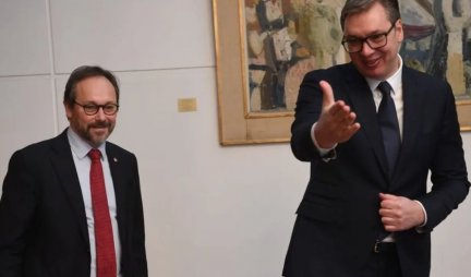 SRBIJA JE POSVEĆENA EVROPSKOM PUTU! Predsednik Vučić se sastao sa šefom Delegacije EU Žiofreom (FOTO)