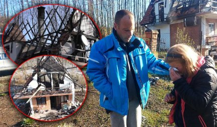 DRAMA U SELU KOD ČAČKA! Kuća se porodici Tankosić srušila pred očima, vatra progutala sve što su imali! (FOTO)