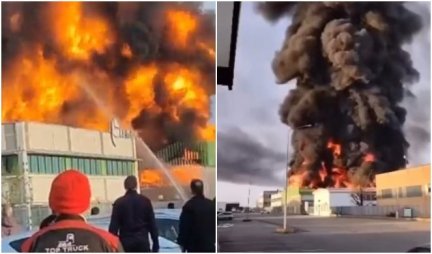 (VIDEO) STRAVIČAN POŽAR U ITALIJI! Gori fabrika hemikalija, građanima izdato STROGO upozorenje! Ne izlazite napolje...