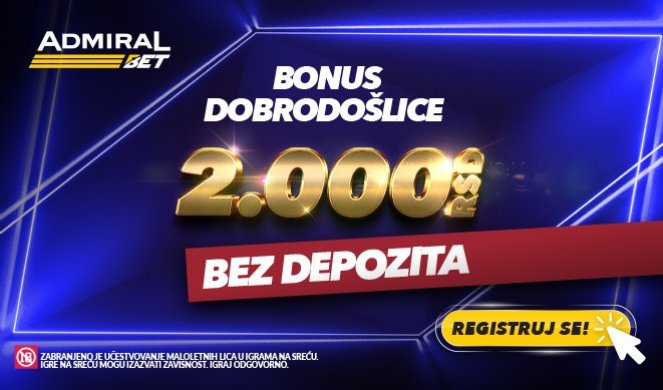 ZAKORAČITE U ADMIRALBET SVET KLAĐENJA Iskoristite 2000 dinara Bonusa dobrodošlice već danas!