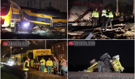 (FOTO, VIDEO) STRAŠNA NESREĆA U HOLANDIJI, IMA MRTVIH! Putnički voz iskočio iz šina, 30 povređenih, kako se ovo našlo na pruzi?!