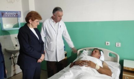 Grujičić obišla ranjenog Milana Jovanovića! Ministarka zdravlja u poseti KBC Kosovska Mitrovica! (VIDEO)