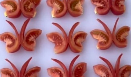 KAO PRAVI PROFESIONALCI! Evo kako da napravite leptiriće od paradajza! (VIDEO)