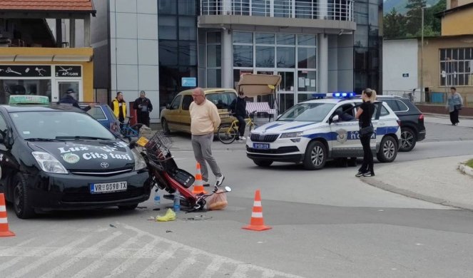 PODLETEO POD TAKSI! Težak udes u centru Vranja, POGLEDAJTE FOTOGRAFIJE SA LICA MESTA