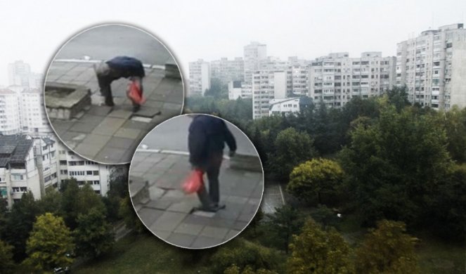 ČOVEK ČUČNUO, A SIGURNOSNE KAMERE SNIMILE ČUDAN POTEZ Jedni ga osuđuju, drugi brane. Nikome nije jasno šta deka radi (VIDEO)