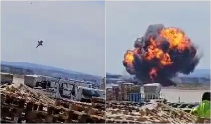 (VIDEO) HOROR! SRUŠIO SE LOVAC F-18 HORNET! Očevici snimili zastrašujuću eksploziju, avion pao blizu prometnog autoputa!