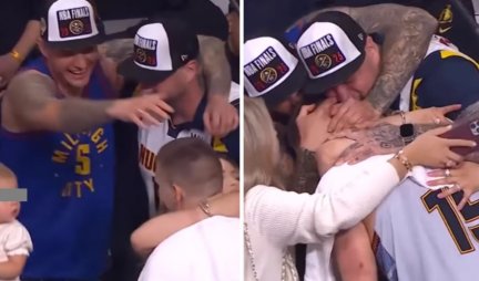 JOKIĆ U ZAGRLJAJU ĆERKICE, SUPRUGE I BRAĆE! Najemotivniji momenat (VIDEO/FOTO)