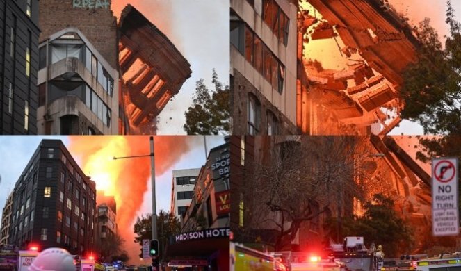 VATRA NEMILOSRDNO "PROŽDIRE" I RAZARA ZGRADU! Šokantni prizori iz Sidneja, višespratnica se raspada pod udarom stravičnog požara! (FOTO, VIDEO)