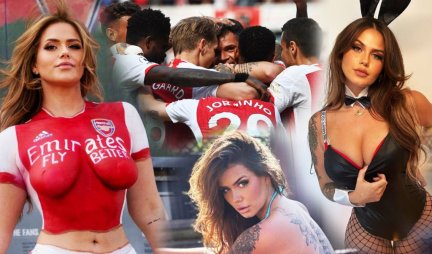 ZAPALILA "EMIREJTS": Navijačica Arsenala GOLA došla na stadion (FOTO)