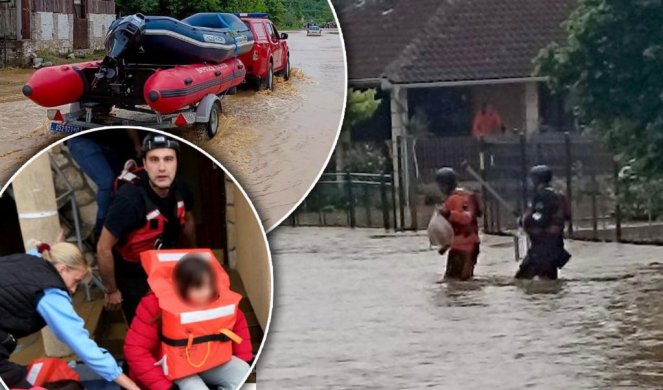 EVAKUISANE 24 OSOBE IZ SELA GORNJA VRANJSKA! Poplave napravile haos u Mačvanskom okrugu, dramatične slike spasavanja ljudi (FOTO)