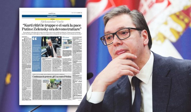 Vučić za italijansku "La Stampu": Neka Kurti povuče trupe i biće mira, Putin i Zelenski treba da pregovaraju!