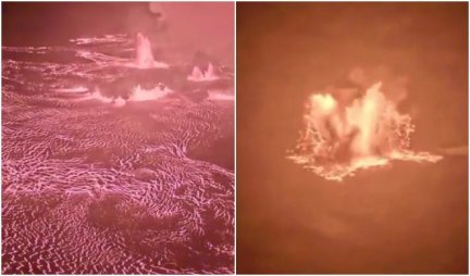 (VIDEO) SNAŽNA ERUPCIJA VULKANA NA HAVAJIMA! Kamere uhvatile trenutak eksplozije, ogromne količine vrele lave jure niz planinu!