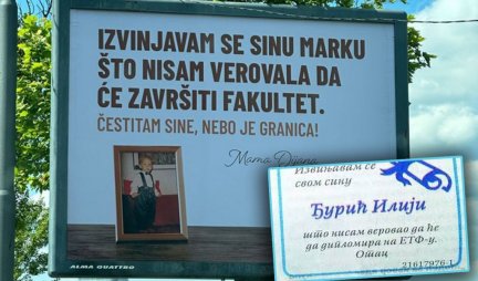 KAD TI SE RODITELJ OVAKO IZVINI, ZNAŠ DA SI USPEO! Bilbord u Beogradu i jedan oglas u "Politici" to potvrđuju