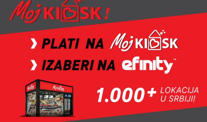 Ulaznice za najveće koncerte i manifestacije od sada dostupne na objektima "MOJ KIOSK": Izaberi ulaznice na eFinity, plati na Moj kiosk