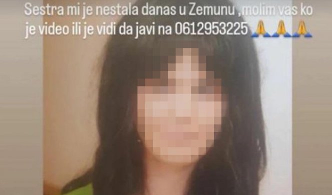 PRONAĐENA SANJA (18) KOJA JE NESTALA U ZEMUNU Tinejdžerka otišla u šetnju i više se nije vraćala!